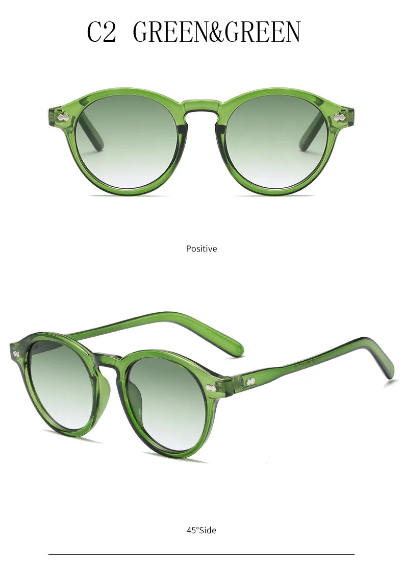 Vintage Runde Sonnenbrille Frauen Kleine Rahmen Sonnenbrille Für Männer Marke Designer Brillen UV400 – Detail 7