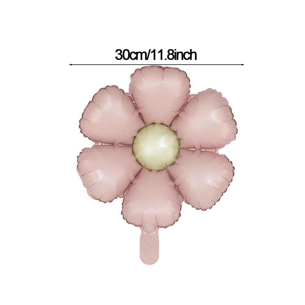 6 Stück Kaninchen Karotte Rosa Gänseblümchen Blume Stern Creme Zahl Ballon Set Mädchen Geburtstag Hochzeitstag Party Dekoration Babyshower – Detail 10