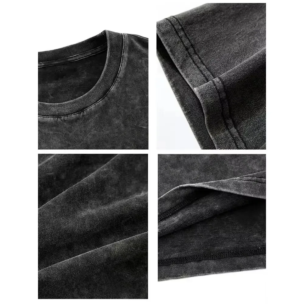 Vintage Washed Fish Bone Graphic T-Shirt Men Women Streetwear Retro Grunge Tee Unique Marine Skeleton Casual Short Sleeve Top