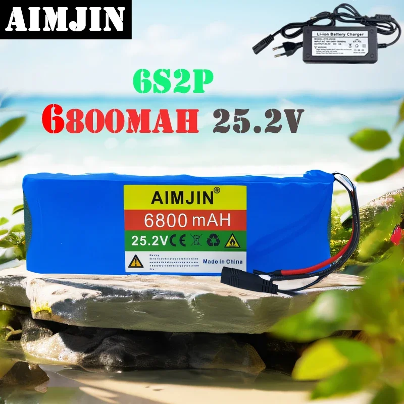 

Lithium ion Battery 6S2P 18650 25.2V 6800mAh Used for Electric Bicycles, Imagomoteur and Charger