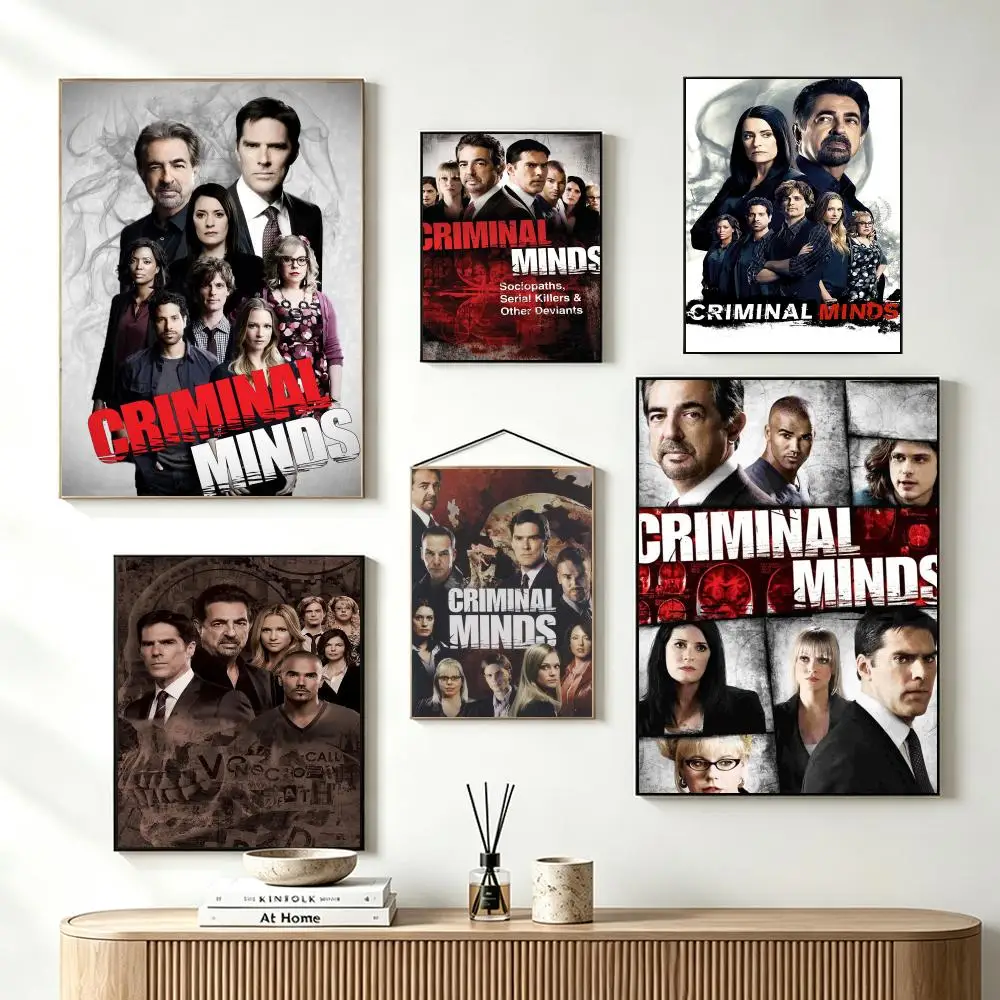 Crime Thriller Series C-Criminal Minds Poster Printed Wall Decal for Bedroom Study Decor Gifts