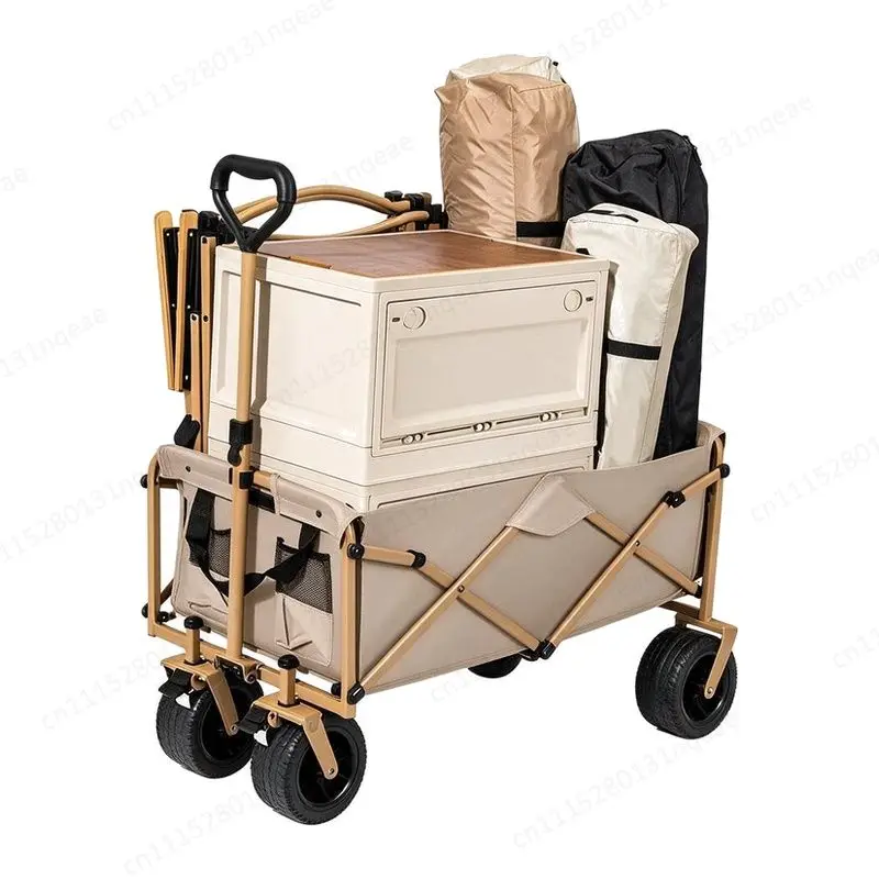Four Wheel Folding Camper Portable Beach Trolley Outdoor Shopping Garden Truck