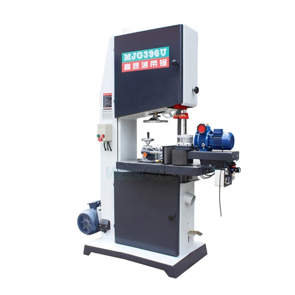 MJG396U  liding table 600mm Feeder 5.5KW Auto Feeding Wood Cutting Vertical Band Saw