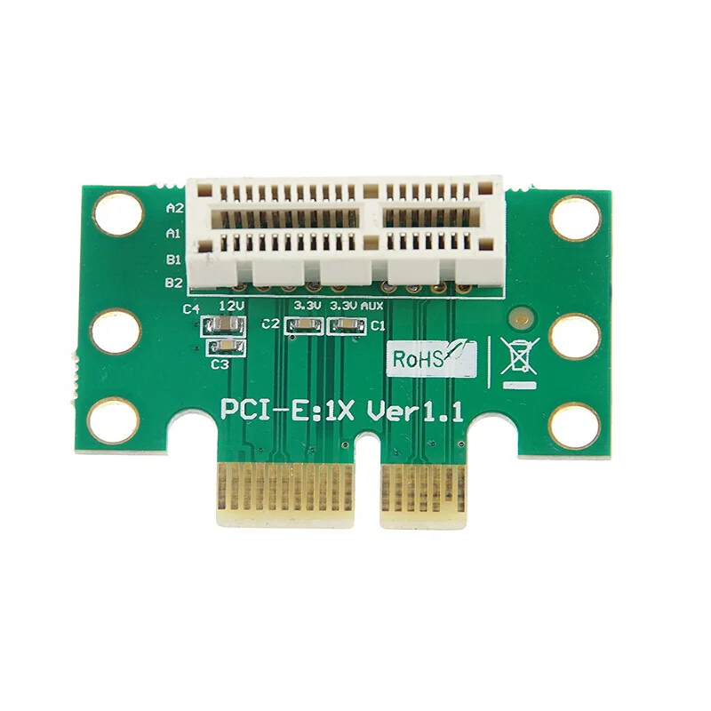 PCI E PCIE X1 to X1 Slot Converter Riser Card 90Degree For 1U Server Chassis Riser Card PCI-E PCI Express X1 Adapter for Desktop
