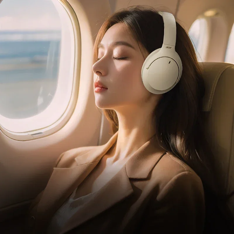 سماعات الرأس اللاسلكية Acer ANC HIFI سماعة بلوتوث 5.4 ENC HD Mic Head Tracking 3D Spatial Audio -42dB ANC الكمون المنخفض OHR305