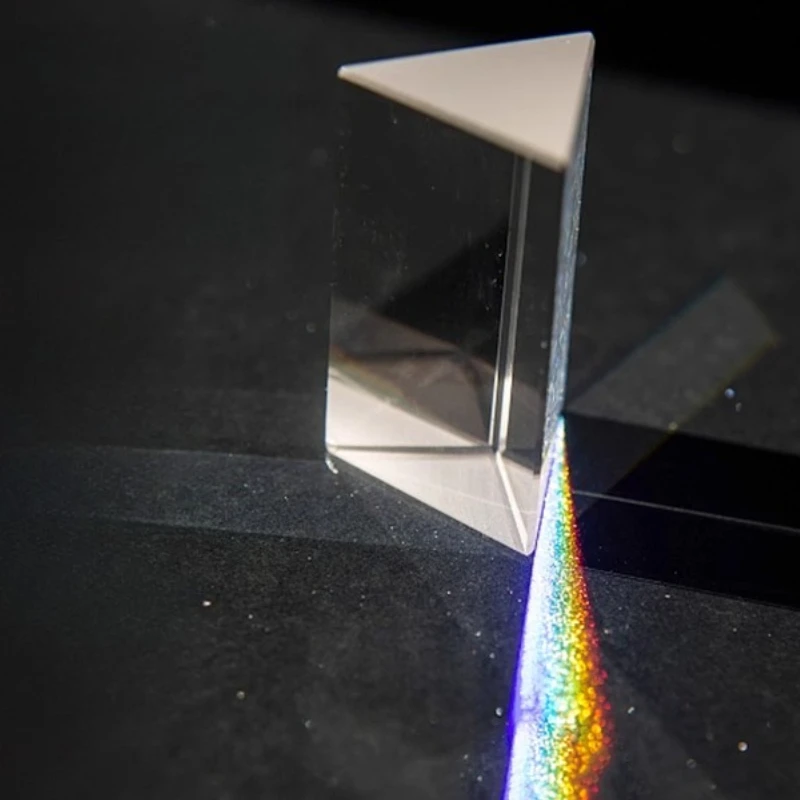 1PC Rainbow Triangular Prism K9 Crystal Optical Glass Light Spection Reflection Experiment Teaching Photography with Gift Box