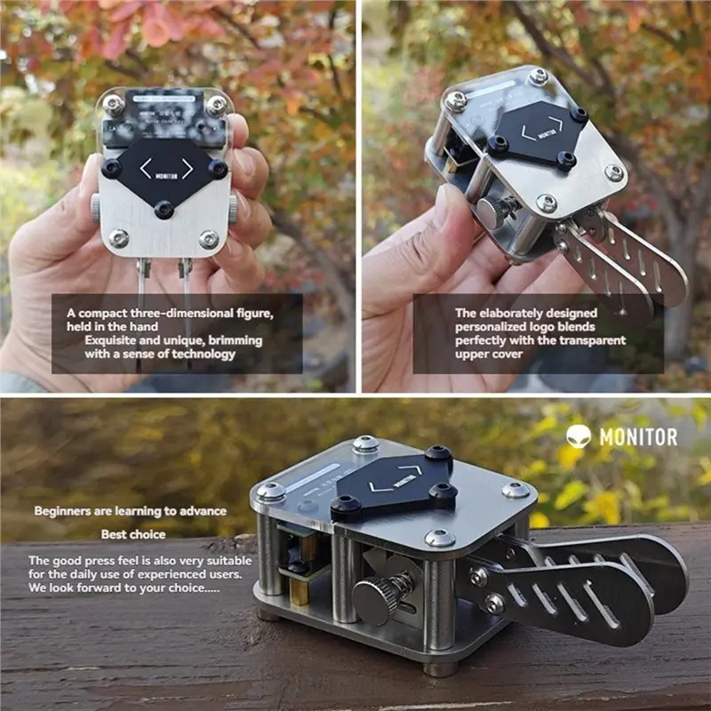【HOT A69Z!】CW Keyer Manual/Auto Trainer Dual-Paddle Morse Code Keyer Featuring Magnetic Base For Radio Telegraph
