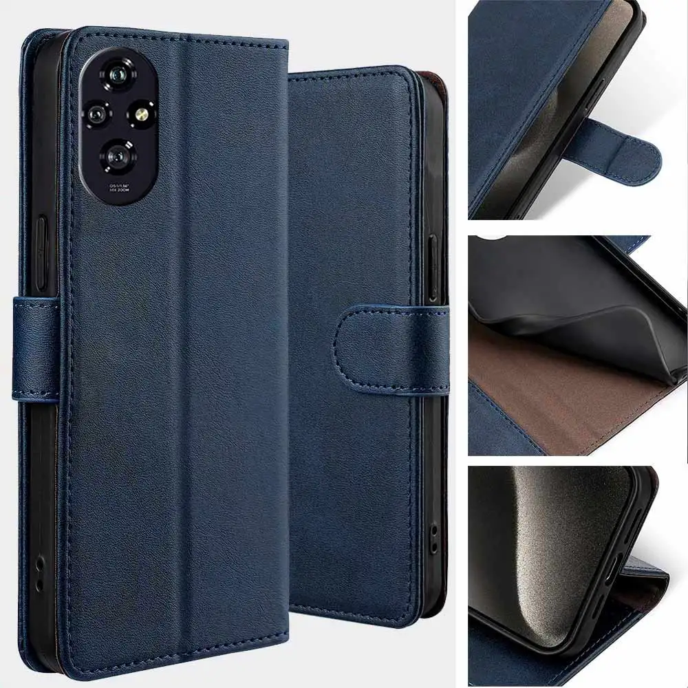 Funda De Cuero SEAHAI Para Honor 200 5G - Billetera Con Tarjetero, Cierre Magnético, Soporte Y Bloqueo RFID, Color Marrón