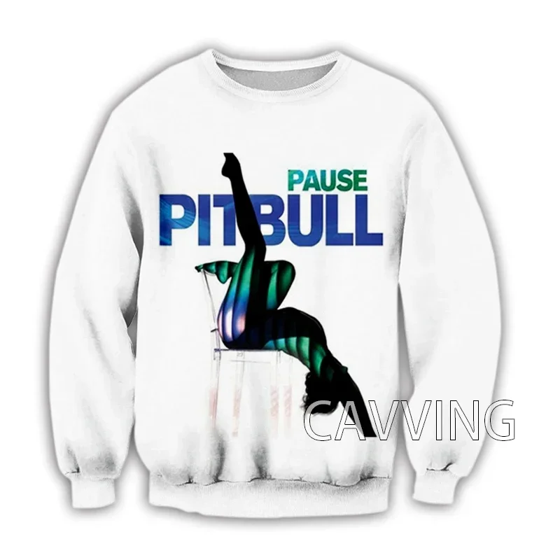 

New Fashion Women/Men's 3D Print Rapper Pitbull Crewneck Sweatshirts Harajuku Styles Tops Long Sleeve Sweatshirts