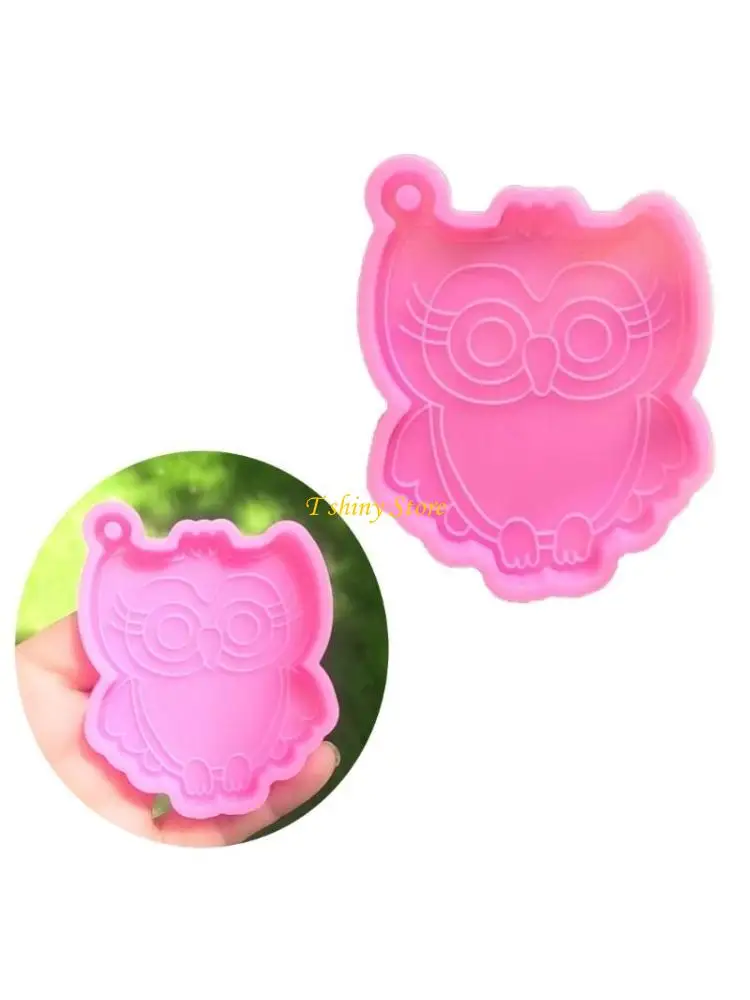 

N58F Owl Silicone Mold for DIY Keychain Pendant Animal Keychain Earring Pendants Resin Mold Women Girl Teen
