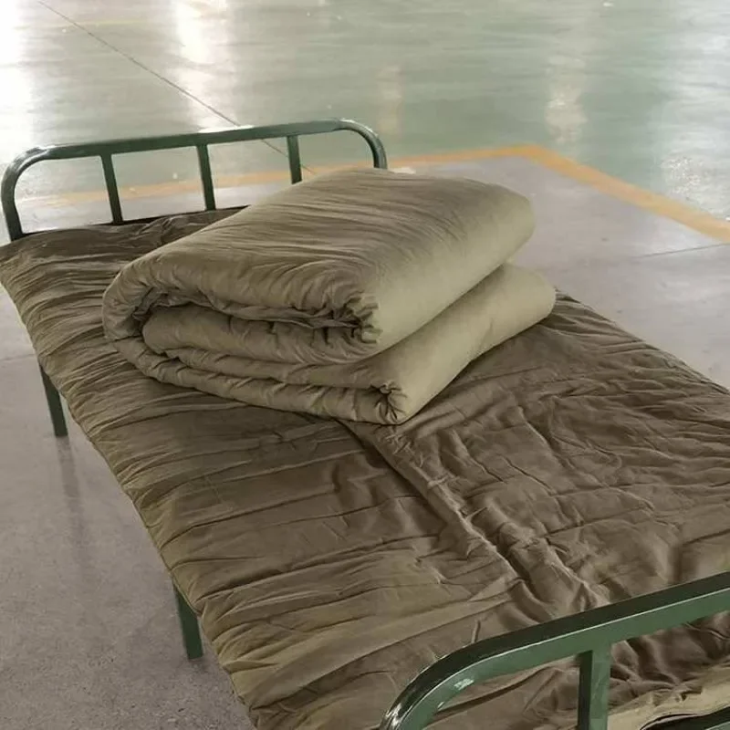 Unit student dormitory cotton quilt army green civil disaster relief quilt, hot melt quilt