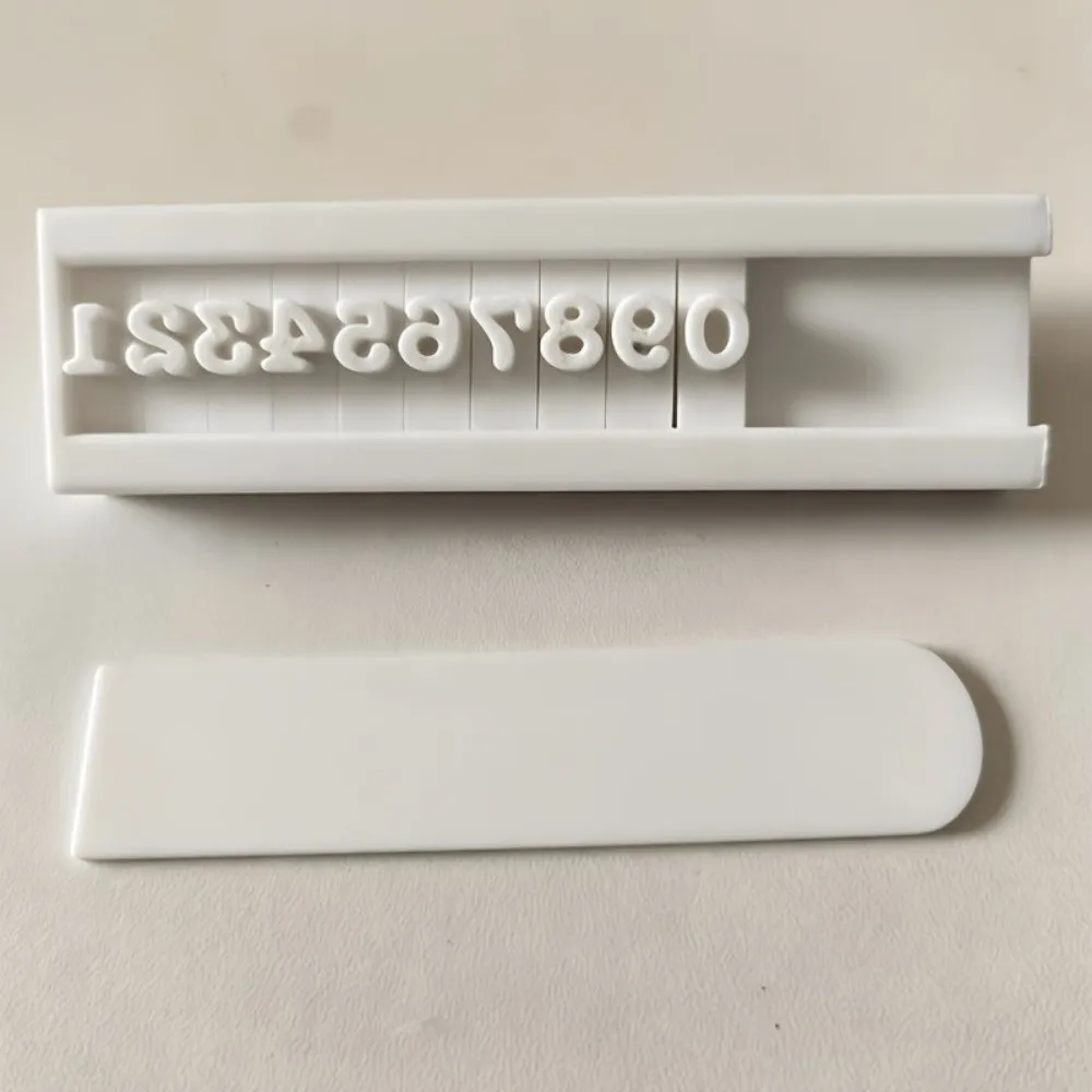 Handmade Clay Letter Number Stamp Set with 26 Letter with 10 Number Pottery Alphabet Stamping Tool Plastic with Tray