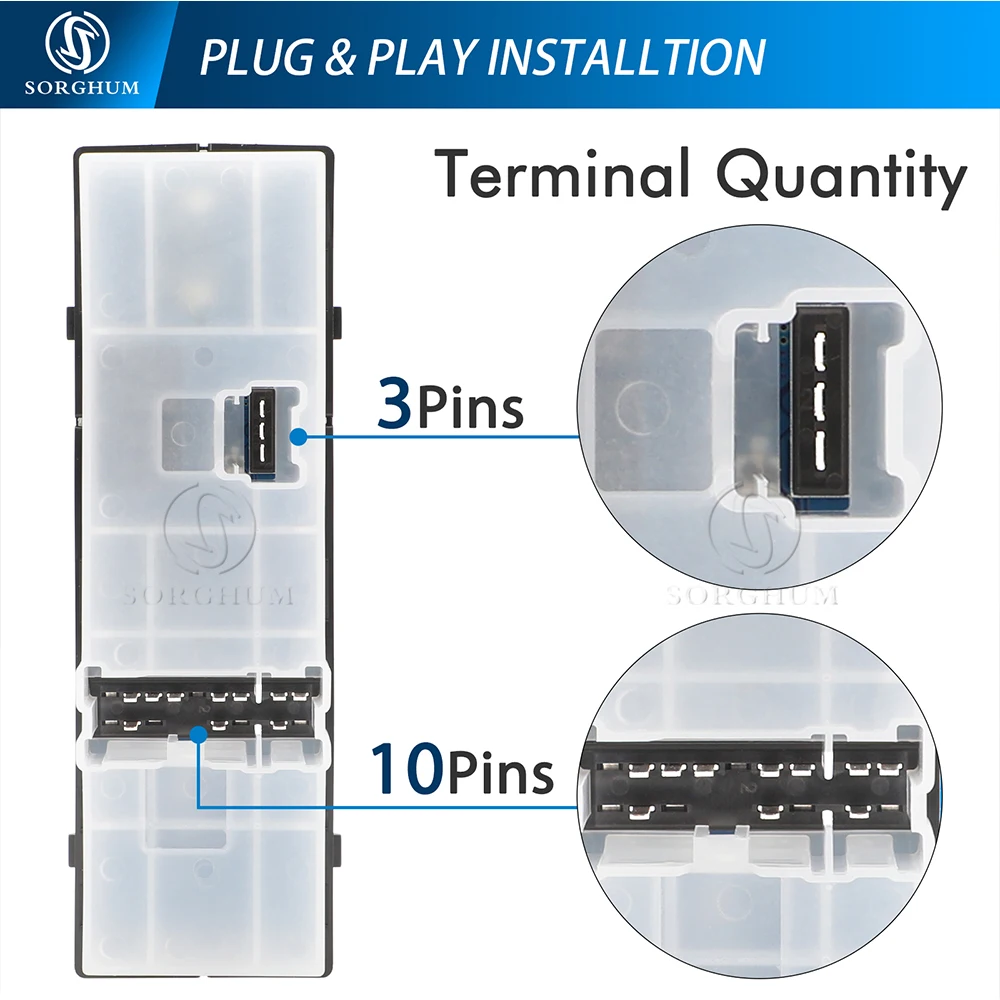 SORGHUM 25401-JK42E Master Driver Side Power Window Switch For Infiniti G25 G35 G37 Q40 2007 2008 2015 25401-JK40D 25401-9N00D