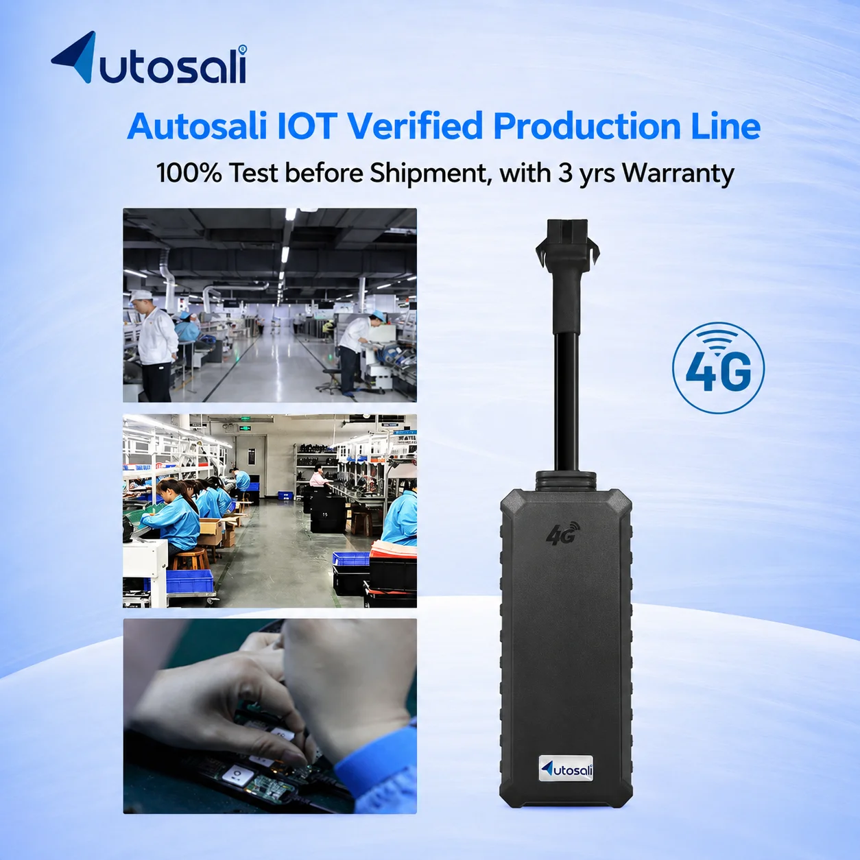 Autosali GT10 4G GPS Mini Tracker for Car Motorcycle Bike | J16 Real Time Tracking | Geo-Fence | ACC | IP65