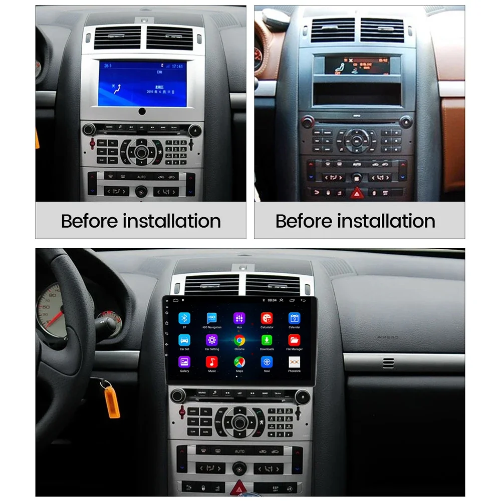 Android Car Stereo Multimedia for Peugeot 407 2004-2011 Auto Radio GPS Navigation Autoradio Video Audio Head Unit touch screen