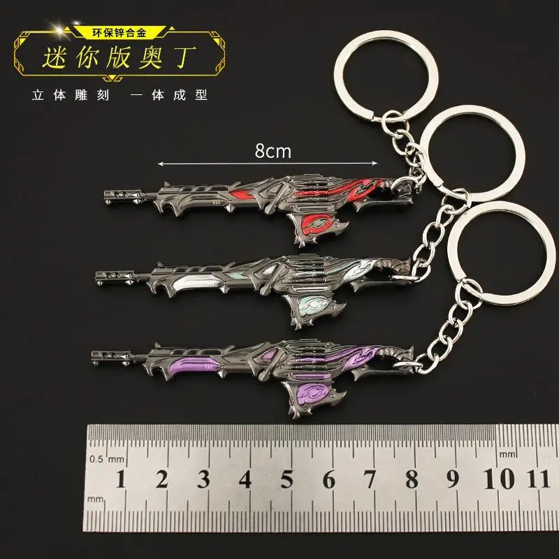 Riot Games Valorant Keychain  Model Metal Key Ring Bag Pendant llaveros Jewelry Male Gift