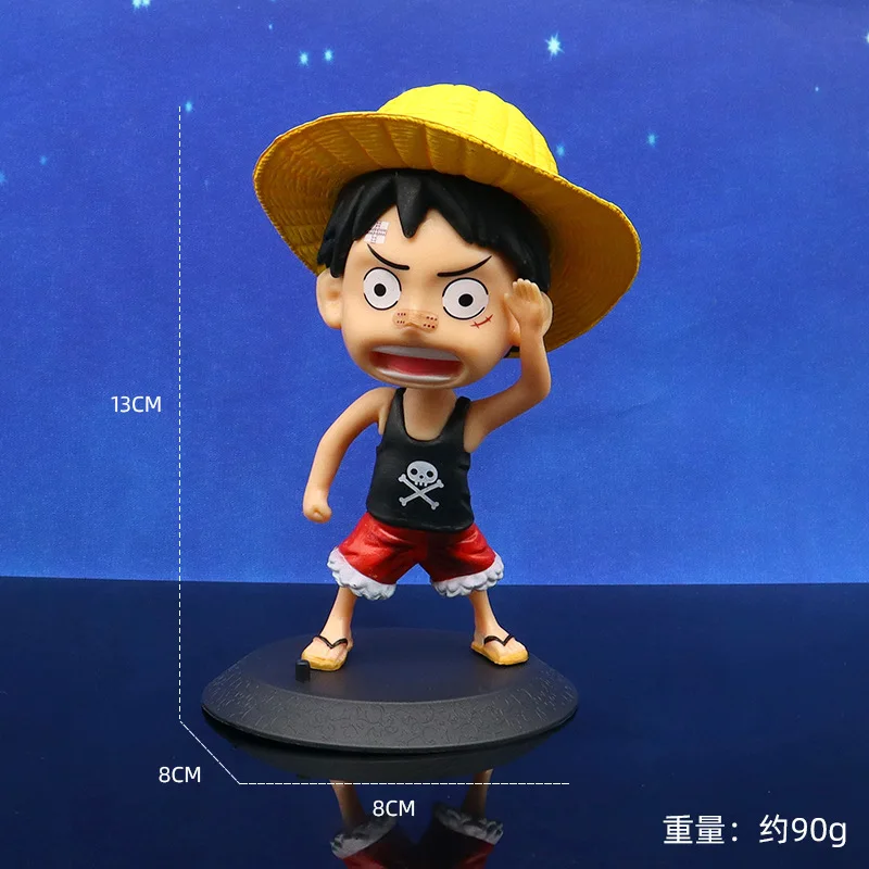 13 cm Anime One Piece Parodie Ruffy Action Figur Modell Spielzeug Geschenk Sammlung Desktop Auto Ornament