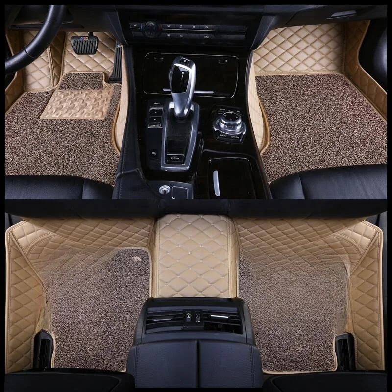 5D leather car floor mat all-weather waterproof XPE carpet luxury 3D car carpet floor