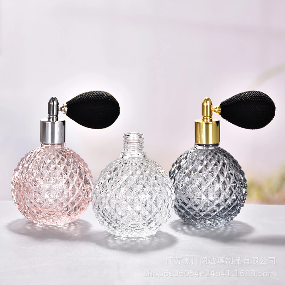 30/100ml Vintage Crystal Glass Perfume Bottle Refillable Long Air Bag Spray Atomizer Diffuser Lady Gift Cosmetic Empty Container