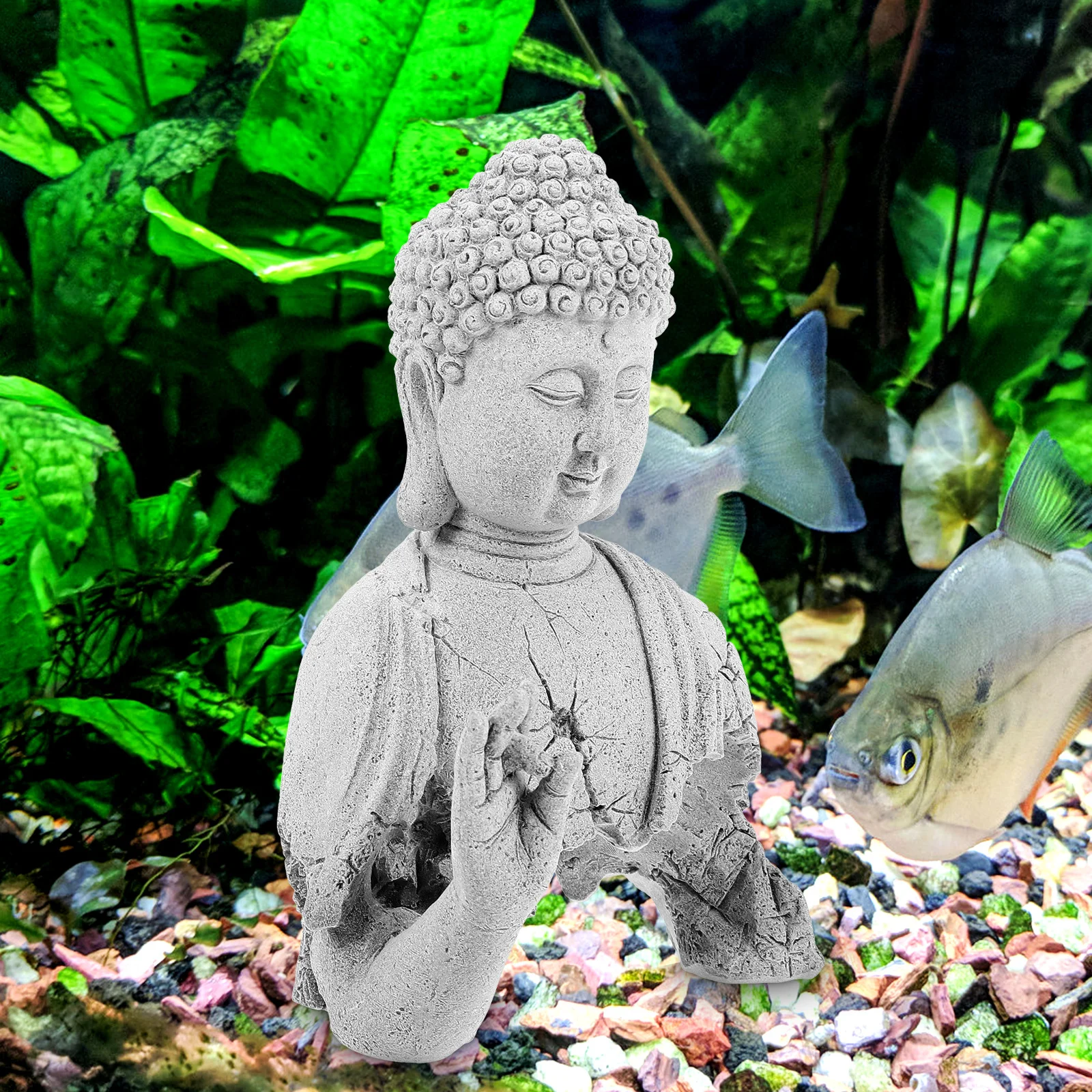 

Buddha Statue Sculpture for Fish Tank Aquarium Decorative Ancient Buddhist Home Garden Buddha Decor Ornament Aquarium Decors
