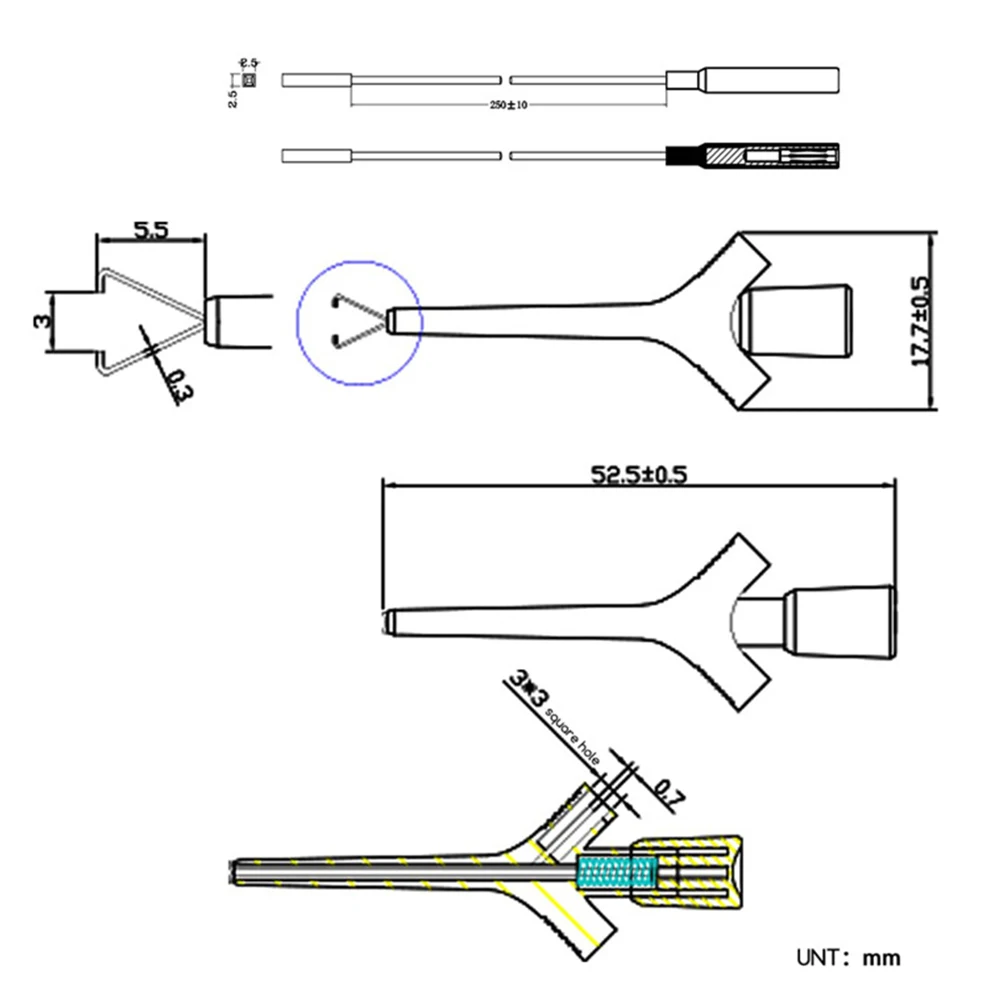 Professional Grade Internal Test Clip Probe with Compatibility for Efficient Excess Fat Removal in Any Application