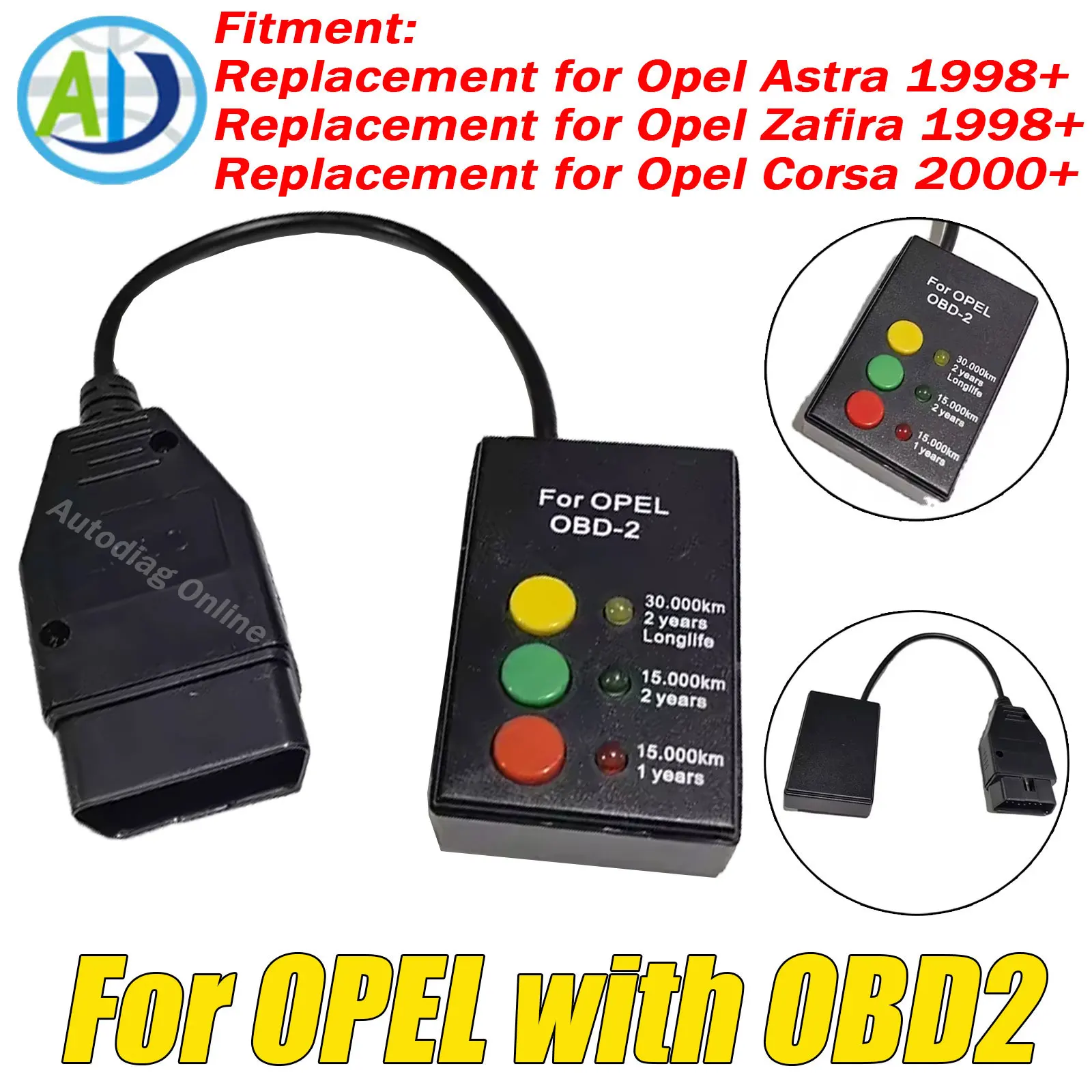 

Oil Sevice Reset Tool For OPEL Astra 1998+/Zafira 1998+/Corsa 2000+ Cars OBDII Oil Service Reset Scanner OBD2 Diagnostic Tool