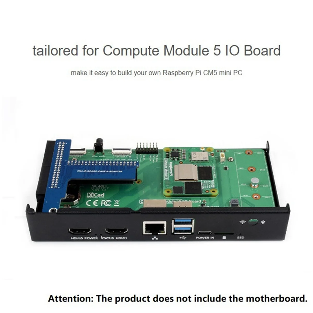 

AB01 CM5 Metal Case for Compute Module 5 IO Board with Cooling Fan