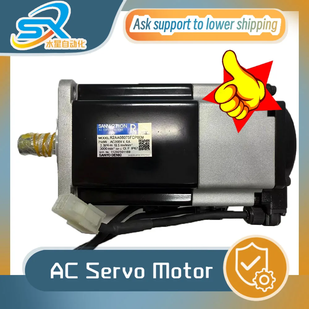 

100% Test OK AC Servo Motor R2AA08075FCP00M 750W Industrial Automation