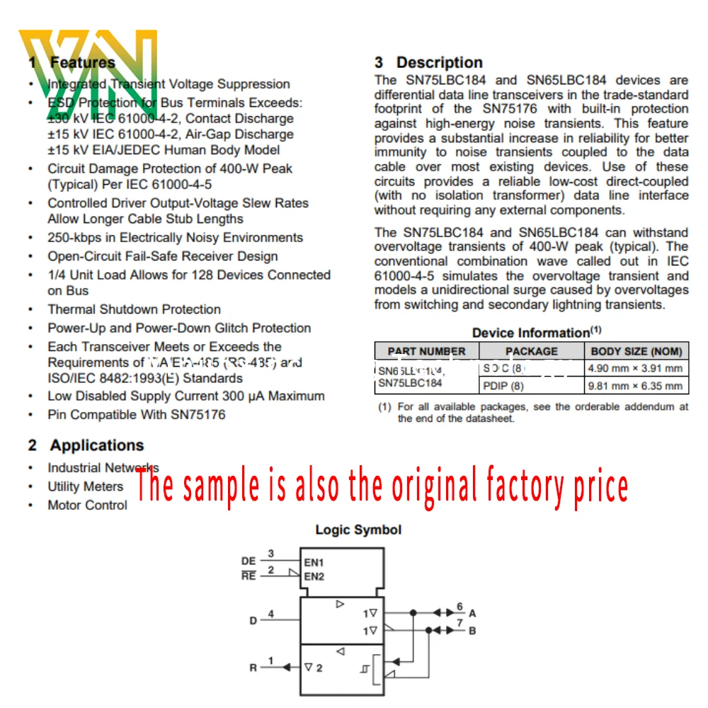 10 buah/Lot baru asli transceiver transceiver VP12 VN12 SOP-8 Logic buffer transceiver IC