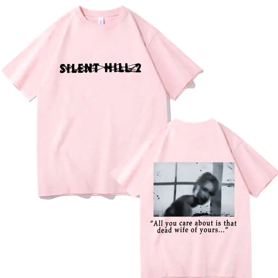 Silent Hill 2 Double Sided Print T-shirt Men Women Clothing Fashion Vintage T-shirts High Quality Cotton Short Sleeve T Shirts - Image 6