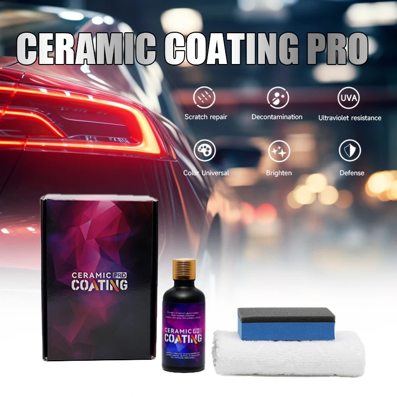 DETAILING Ceramic Car Coating Set 3PC 50ml Nano Ceramic Coating For Auto Paint Care Durable Protection Paintwork Shine Shield