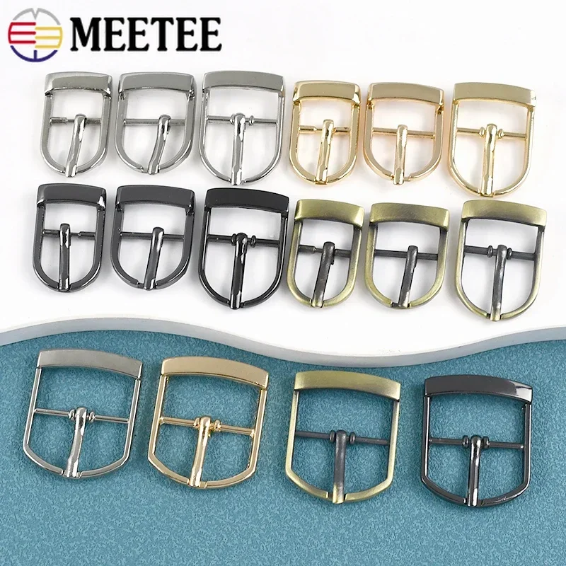 5/10/20Pcs Meetee 13-25mm Metal Belt Buckles Bag Strap Pin Buckle Shoes Handbag Webbing Adjuster Clasps DIY Hardware Accessories