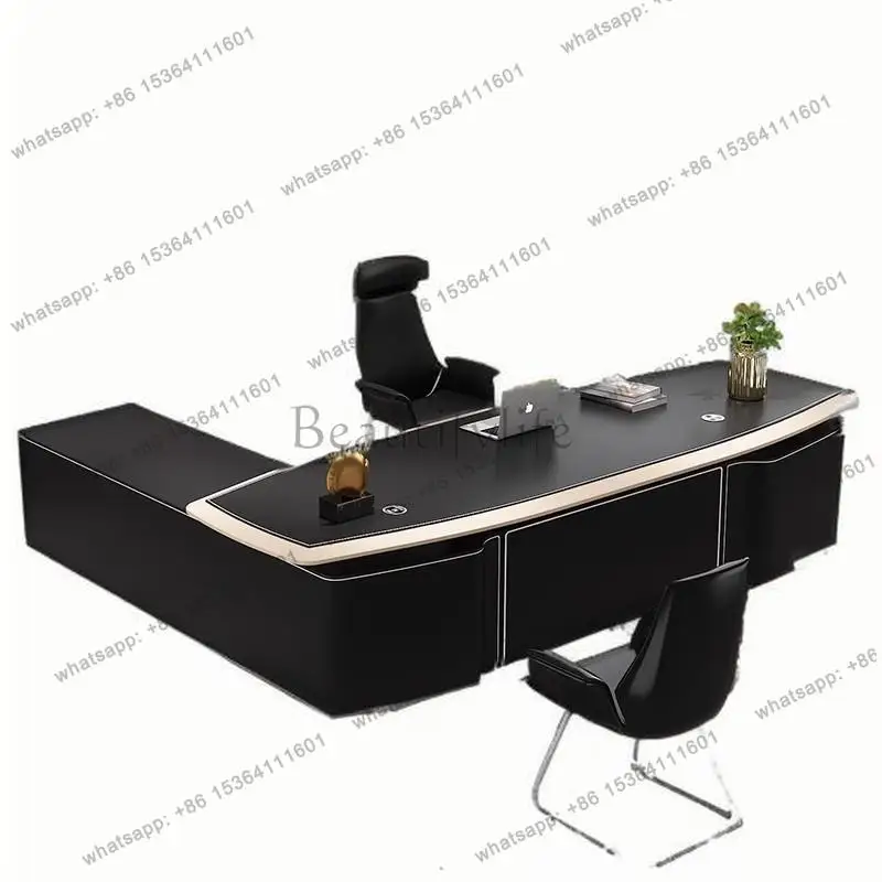 

Shape Designer Office Desk Luxury Reception Study Workstations Computer Desk Specialty Commercial Mesa Escritorio Furniture