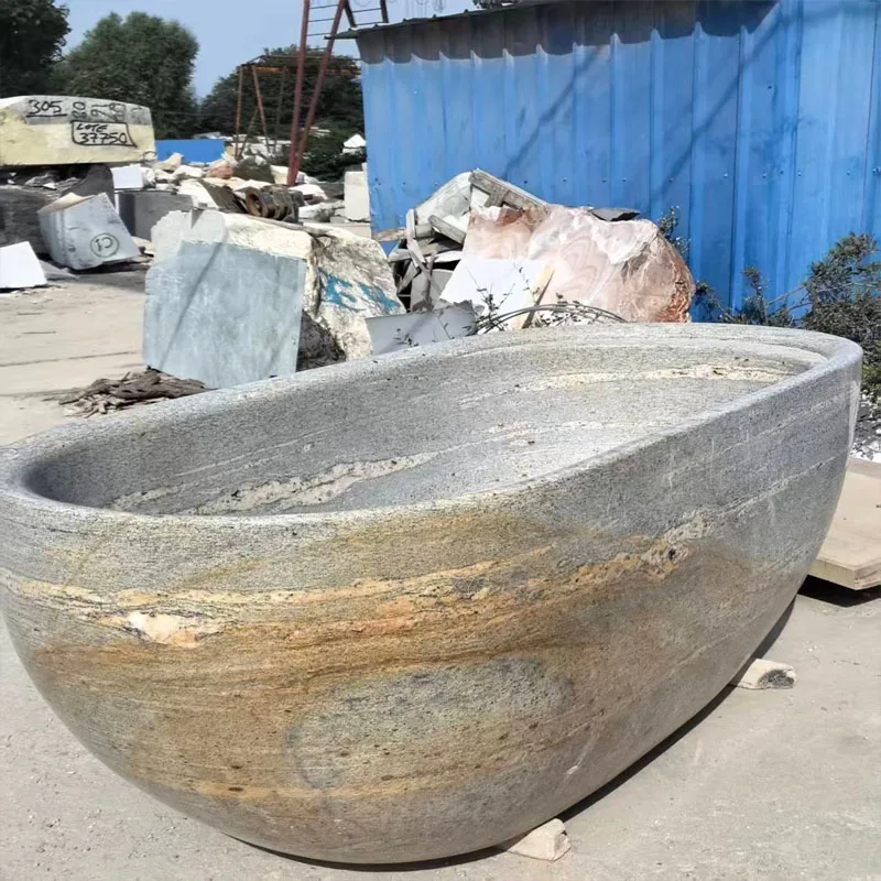 Luxury Stone Baths,Beautifully Hand-Carved Modern Solid Marble Conch Bathtub With Durable Design For Bathroom