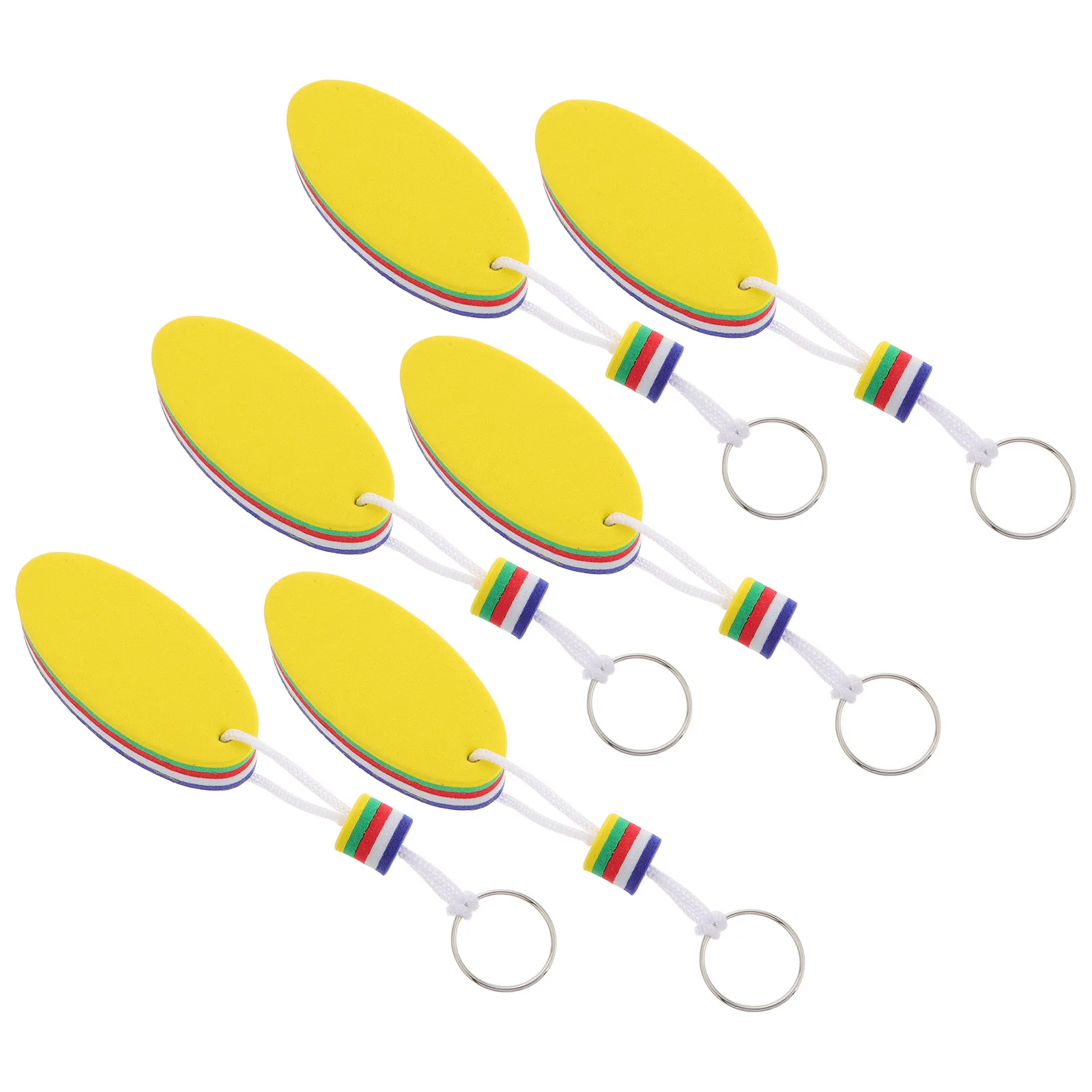 

6pcs Floating Keychain EVA Surfboard Shape Key Boating Accessories Kayak Outdoor Sports Fan Souvenir