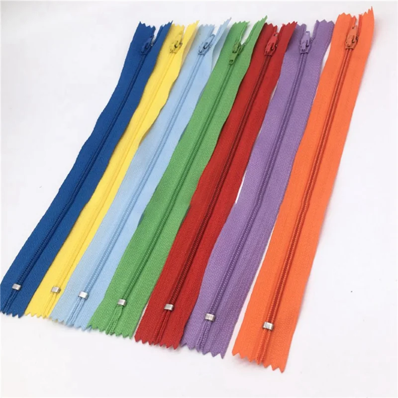 PB-100Pcs Closed End Nylon Coil Zippers Closed Tail Pocket Placket Zipper Tailor Sewing Craft ( 30Cm)