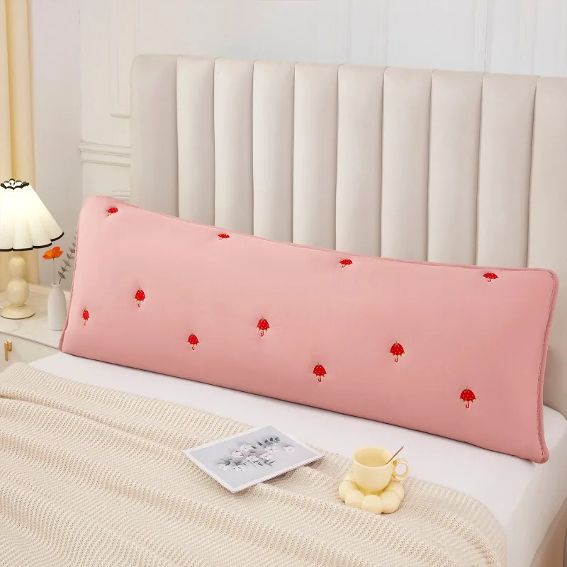 

2025 new class A skin-friendly padded embroidered double pillowcase long integrated double pillowcase long pillowcase