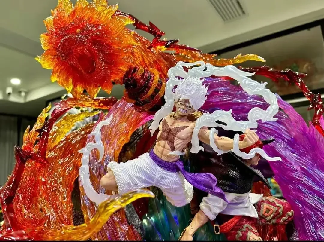 قطعة واحدة GK نموذج الشعر الأحمر والأبيض نيكا لوفي شانكس أنيمي الشكل الديكور قسط 25 سنتيمتر تمثال #4