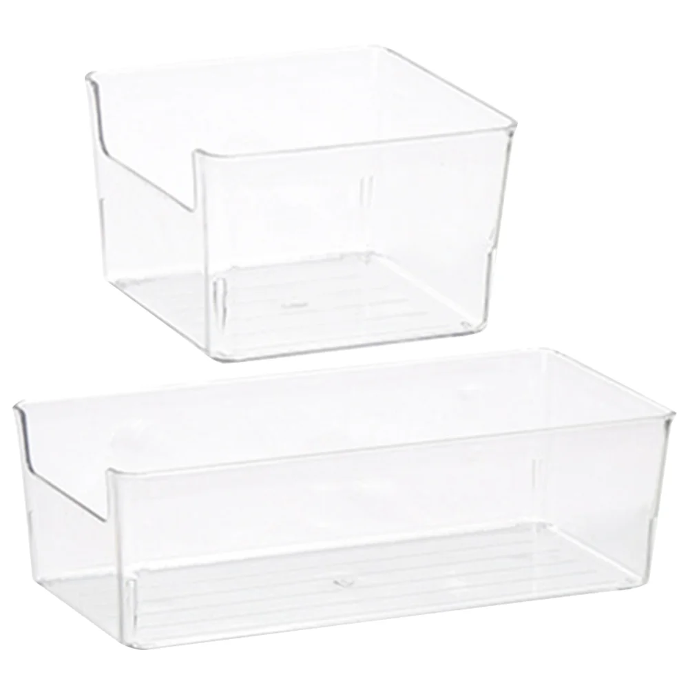 

2 Pcs Drawer Organizer Organizing Boxes Closet Dividers Desk Storage Bins Acrylic Wardrobe Sorting Classification Makeup Holder