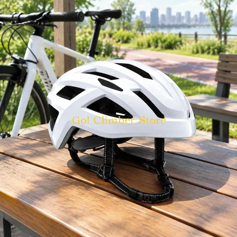 Q84C Bike Helmet with Adjustable Bands and Rear Adjustment Wheel, PC Shell Openings, Washable Inner Pad for Road Cycling