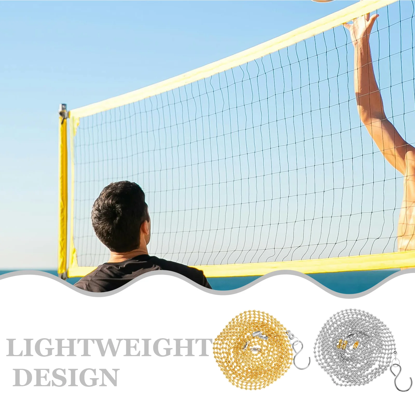 

Набор из 4 портативных цепей для измерения высоты волейбольной сетки, инструмент для спортивных площадок, официальное игровое оборудование