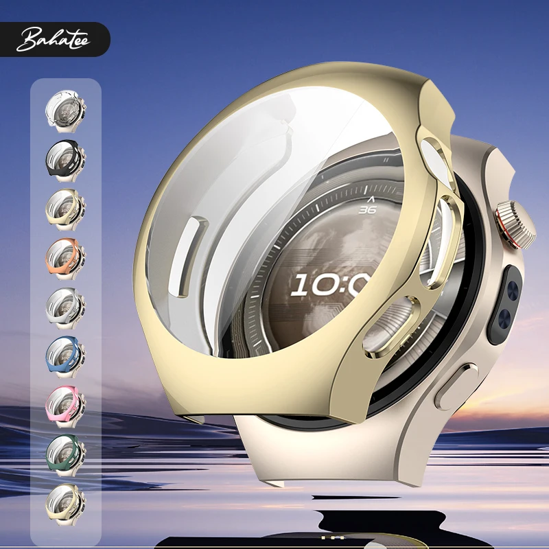 

TPU Plated Case with Tempered Glass for Huawei Watch GT5/GT5 Pro 42mm 46mm Full Cover Anti-Scratch All-In-One Protective Shell