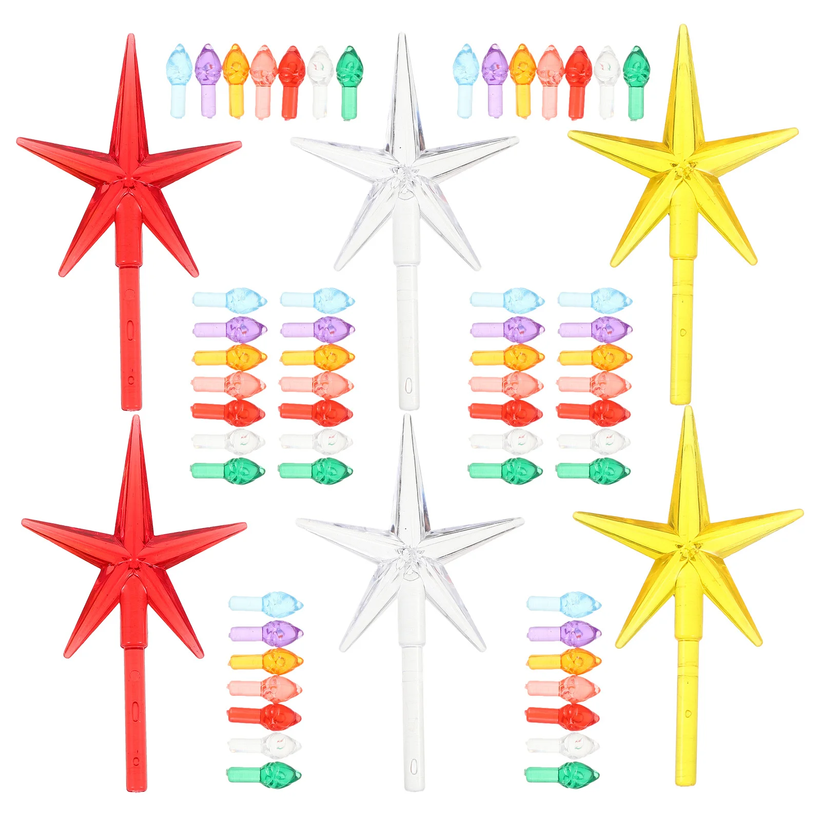 

206Pcs Ceramic Tree Light Bulb Ornaments Replacement Bulbs for Christmas Tree Pendant Holiday Decorations Shatterresistant Xmas