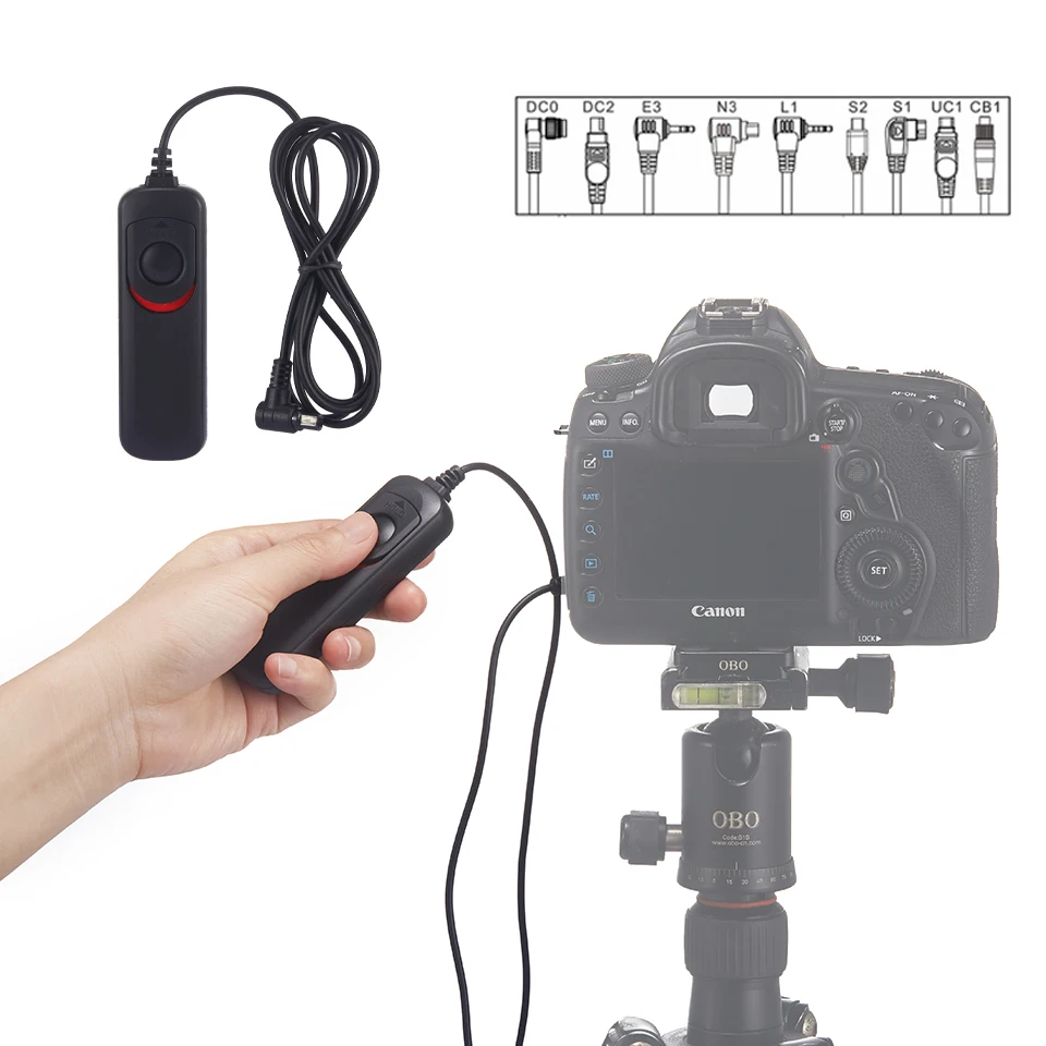 Camera Dslr Wired Timer Remote Control Shutter Release DC0 DC2 E2 L1 N3 E3 S1 S2 UC1 Cable For Canon Nikon Sony FUJITSU Photo