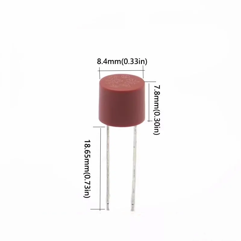 10PCS  8 * 8 cylindrical fuses 382 slow break LCD TV power fuse tube 250V T1A/2A/3.15A/A/6.3A new accessory