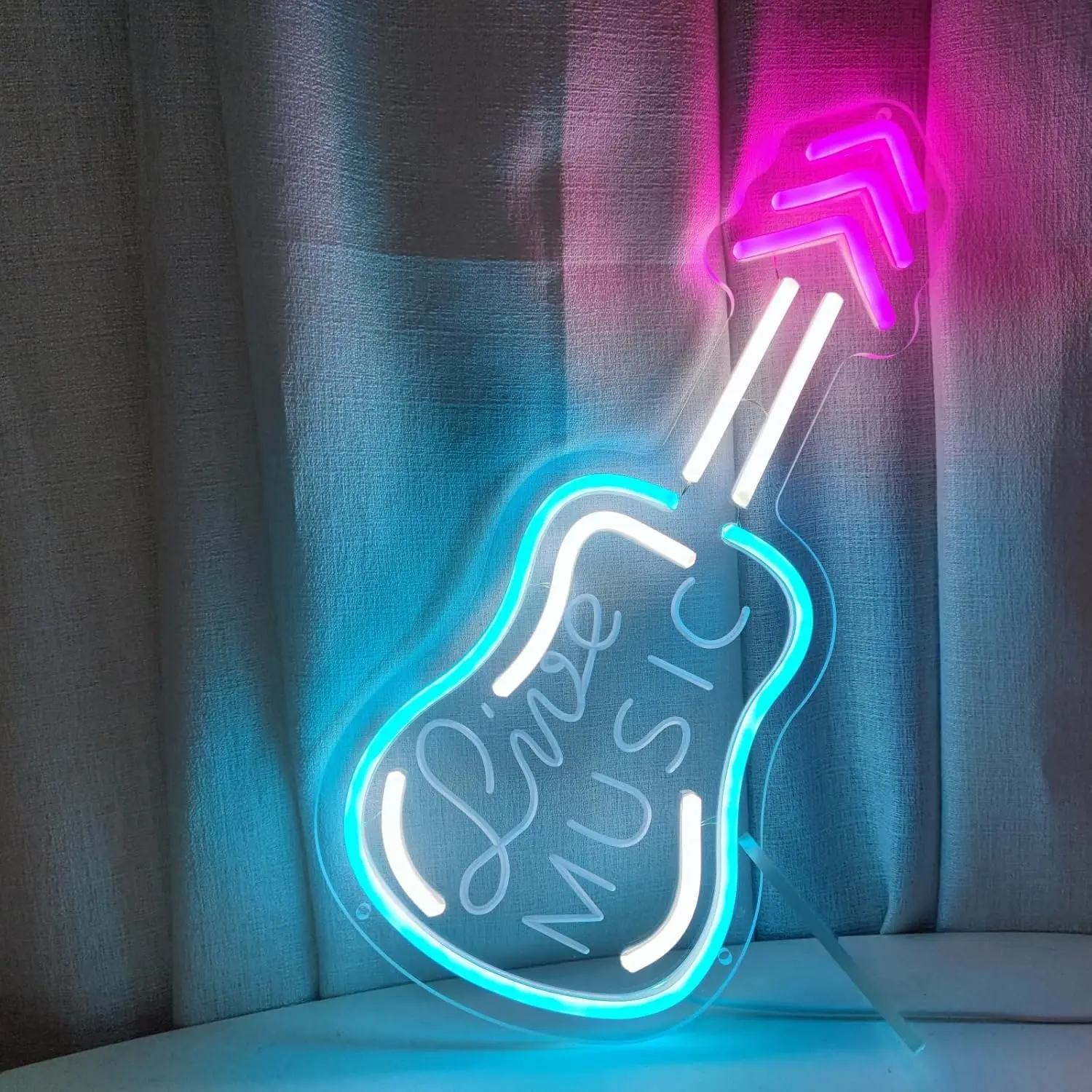 

Неоновая настенная вывеска с гитарой и регулируемой яркостью, неоновые огни для музыкального бара, паба, спальни, студии, магазина, декор, эстетика, подарки на день рождения