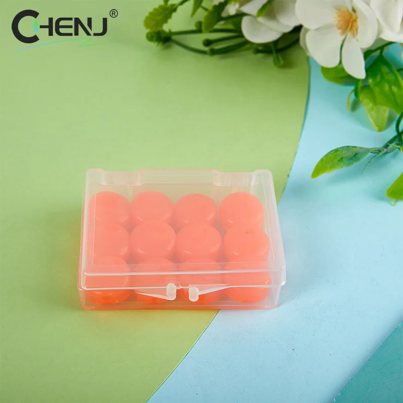 12PCS/Box Silicone Ear Plug Reusable Wax Earplugs Swimming Moldable Earplugs Noise Reduction Cancelling Sleeping Protection