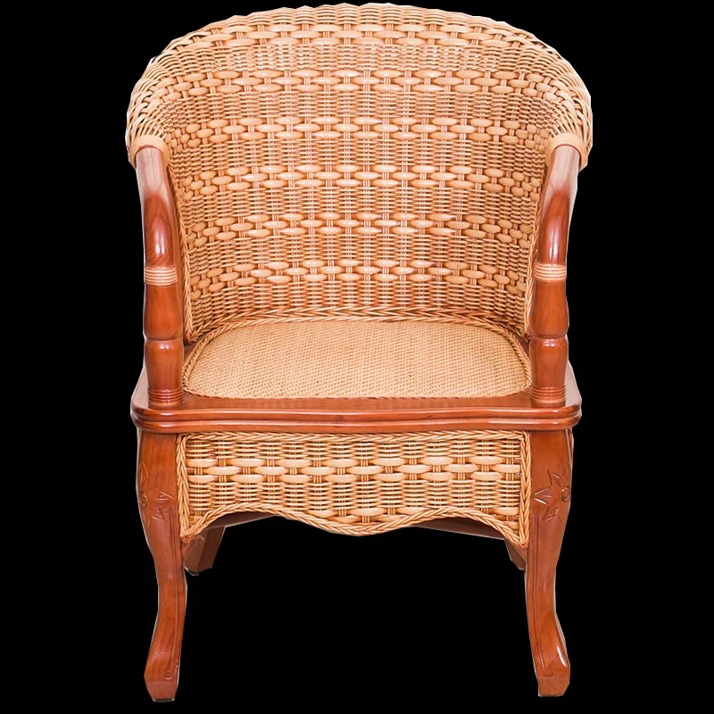 

Rattan chair three-piece modern table and chair combination household rattan back chair