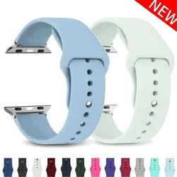 Silicone For Apple Watch Band 44mm 40mm 45mm 41mm 42mm 38mm 49mm 41 44 45 mm Bracelet IWatch Series 7 6 5 4 3 SE 8 Ultra Strap