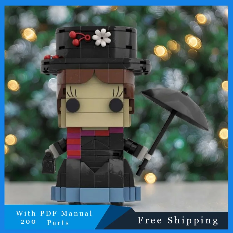 200-delig MOC Elegant Teacher Brickheadz Bouwsteenmodel Kerst Verjaardagscadeau Inspireert Unlimited Creativity Building Set